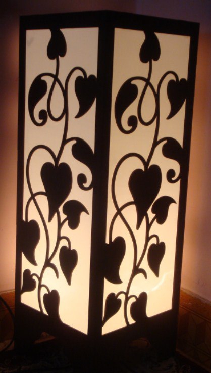 طرح فایل وکتور سه بعدی چراغ اتاق مناسب برای استفاده در دستگاه های cnc چوب و cnc لیزر - room lamp diy 3d puzzle vector cdr file