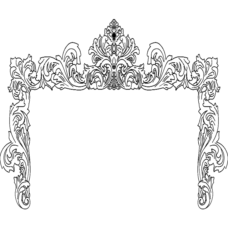 طرح قاب شماره ۶، مناسب برای استفاده در دستگاه های cnc چوب و cnc لیزر - frame design 6 dxf file