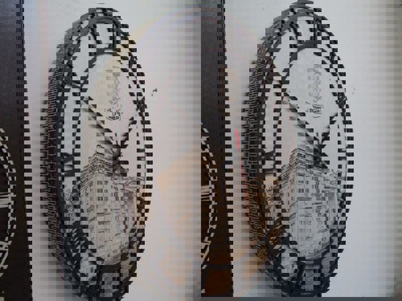 طرح ساعت دیواری چوبی طرح اعداد رومی مناسب برای استفاده در دستگاه های cnc چوب و cnc لیزر - laser cut roman numeral wood wall clock