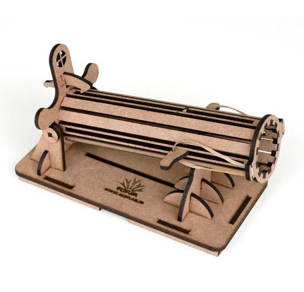 طرح توپ پینگ پنگ برای توپ جنگی مناسب برای استفاده در دستگاه های cnc چوب و cnc لیزر - laser cut ping pong balls cannon dxf file