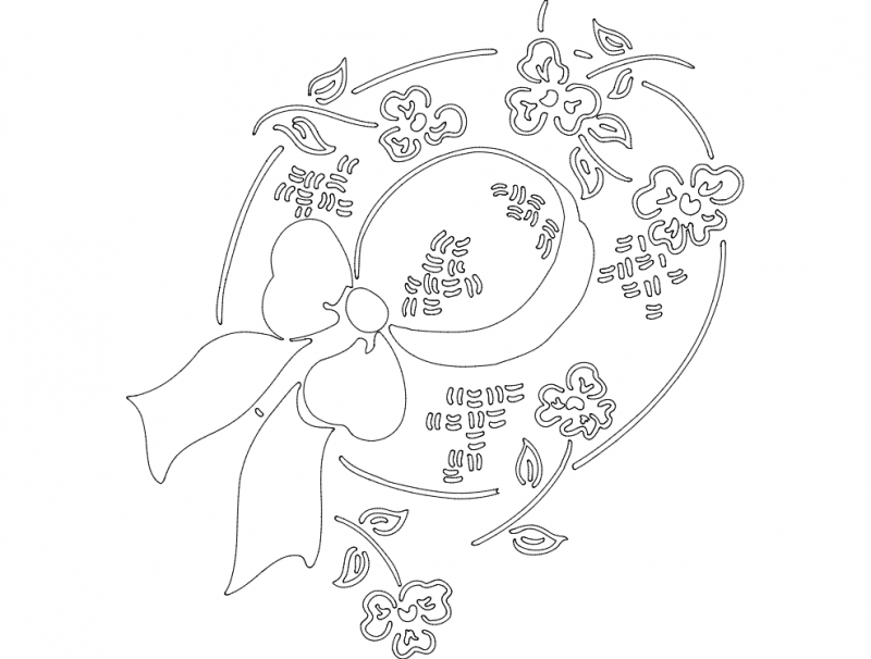طرح جشن شماره ۱۷ مناسب برای استفاده در دستگاه های cnc چوب و cnc لیزر - festive stuff 17 dxf file