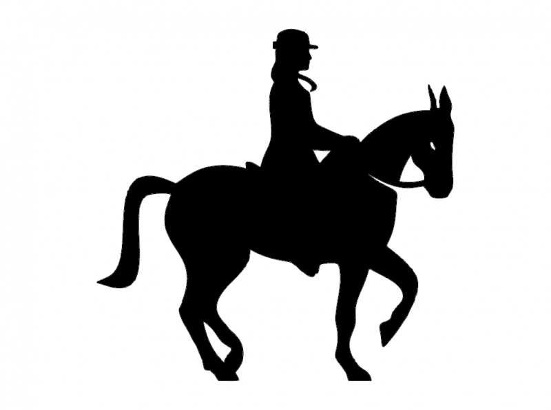 طرح اسب سواری مناسب برای استفاده در دستگاه های cnc چوب و cnc لیزر - equestrian dxf file
