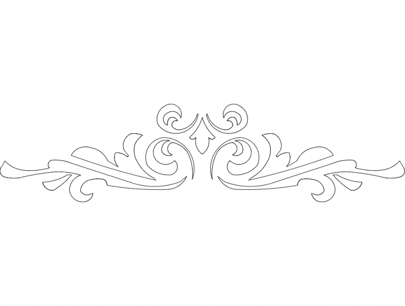 طرح زینت شماره ۰۷ مناسب برای استفاده در دستگاه های cnc چوب و cnc لیزر - ornament 07 dxf file