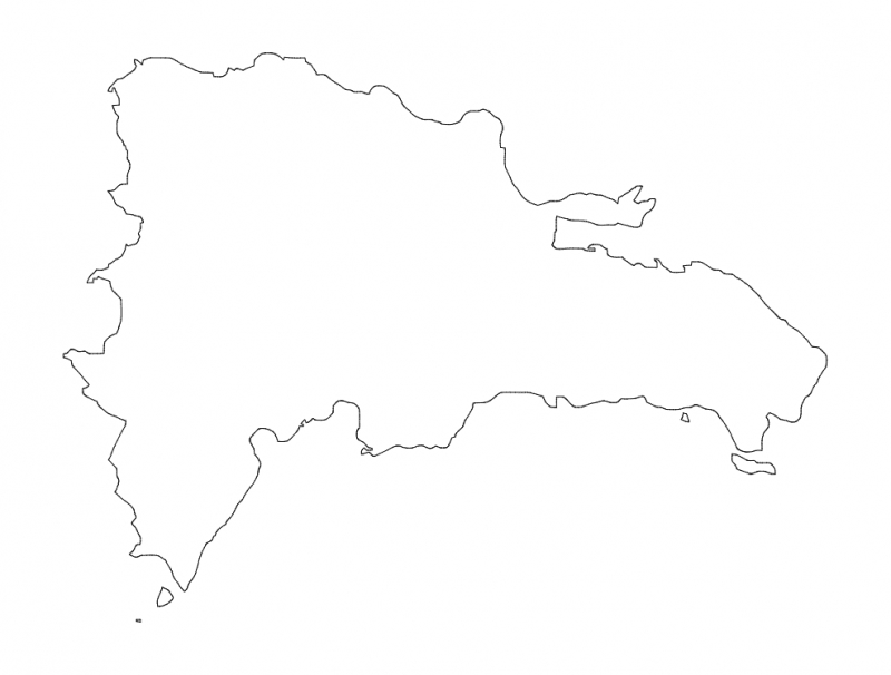 طرح نقشه جمهوری دومینیکن مناسب برای استفاده در دستگاه های cnc چوب و cnc لیزر - dr dominican republic map dxf file