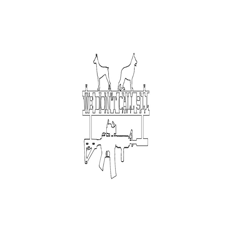 طرح مدل 911m4dogs مناسب برای استفاده در دستگاه های cnc چوب و cnc لیزر - 911m4dogs dxf file