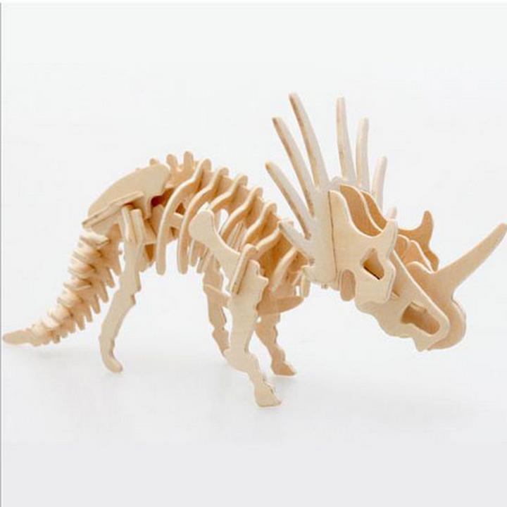 طرح تریسراتوپس مناسب برای استفاده در دستگاه های cnc چوب و cnc لیزر - triceratops dxf file