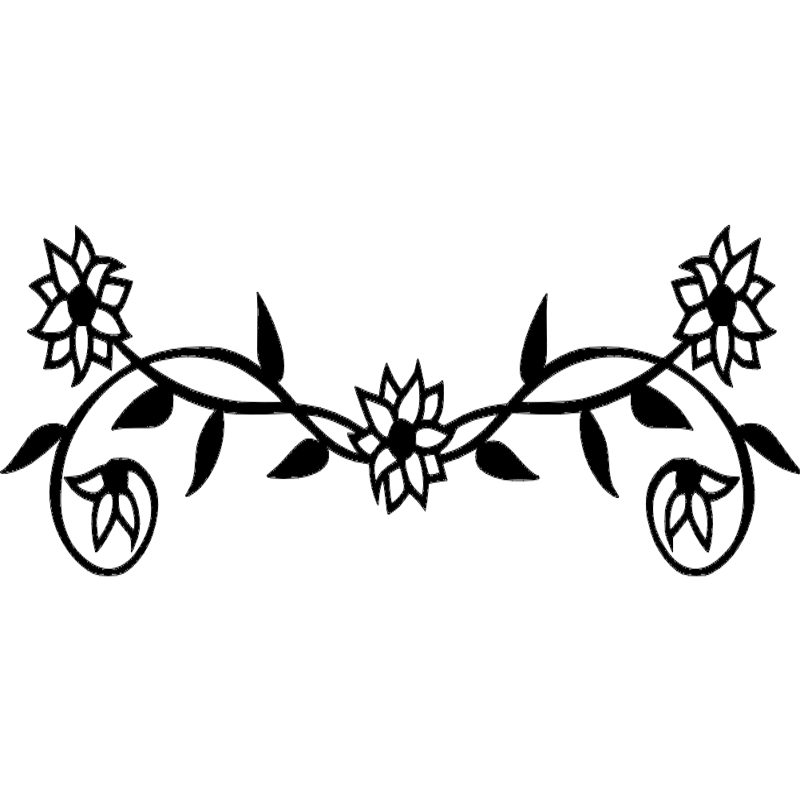 طرح گل مناسب برای استفاده در دستگاه های cnc چوب و cnc لیزر - flowers dxf file
