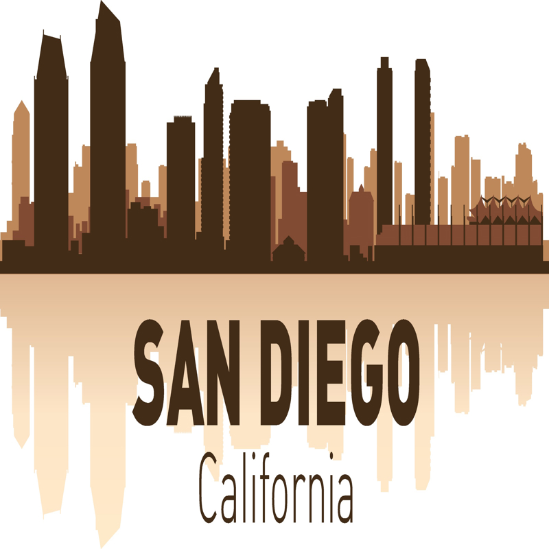 طرح اسکای‌لاین سن دیگو مناسب برای استفاده در دستگاه های cnc چوب و cnc لیزر - san diego skyline cdr file