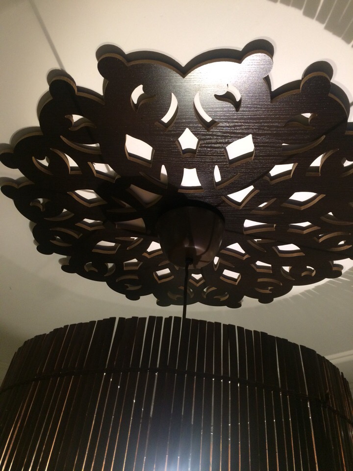 طرح مدال سقف گرد مناسب برای استفاده در دستگاه های cnc چوب و cnc لیزر - round ceiling medallion dxf file