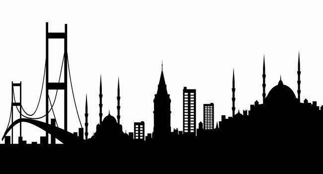 طرح استانبول سیلوئتی مناسب برای استفاده در دستگاه های cnc چوب و cnc لیزر - istanbul silueti dxf file