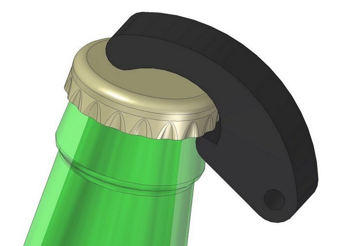 طرح درب بازکن بطری مناسب برای استفاده در دستگاه های cnc چوب و cnc لیزر - bottle opener dxf