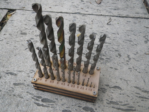 طرح نگهدارنده مته مناسب برای استفاده در دستگاه های cnc چوب و cnc لیزر - drill holder dxf