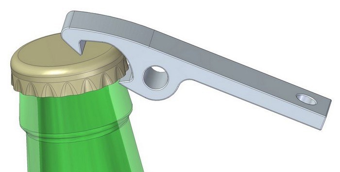 طرح درب بازکن بطری مناسب برای استفاده در دستگاه های cnc چوب و cnc لیزر - bottle opener dxf file