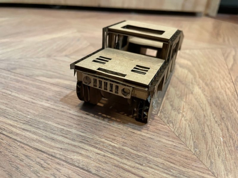 طرح هامر تینکرکد مناسب برای استفاده در دستگاه های cnc چوب و cnc لیزر - laser cut tinkercad hummer