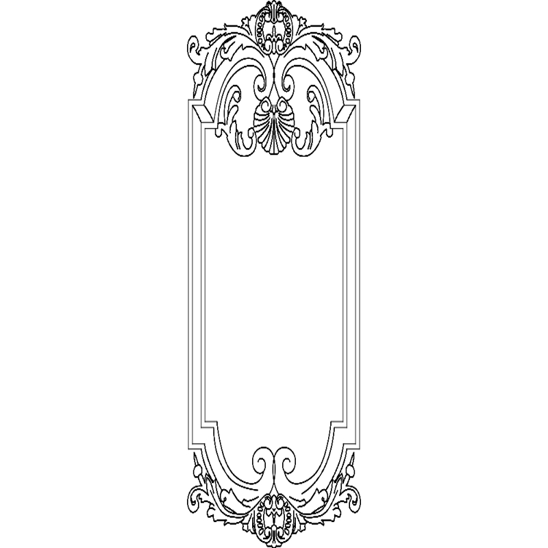 طرح قاب هنری شماره ۷ مناسب برای استفاده در دستگاه های cnc چوب و cnc لیزر - frame art 7 dxf file