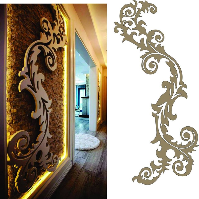 طرح مشبک پنل تزئینی مناسب برای استفاده در دستگاه های cnc چوب و cnc لیزر - decorative panel grille pattern dxf file