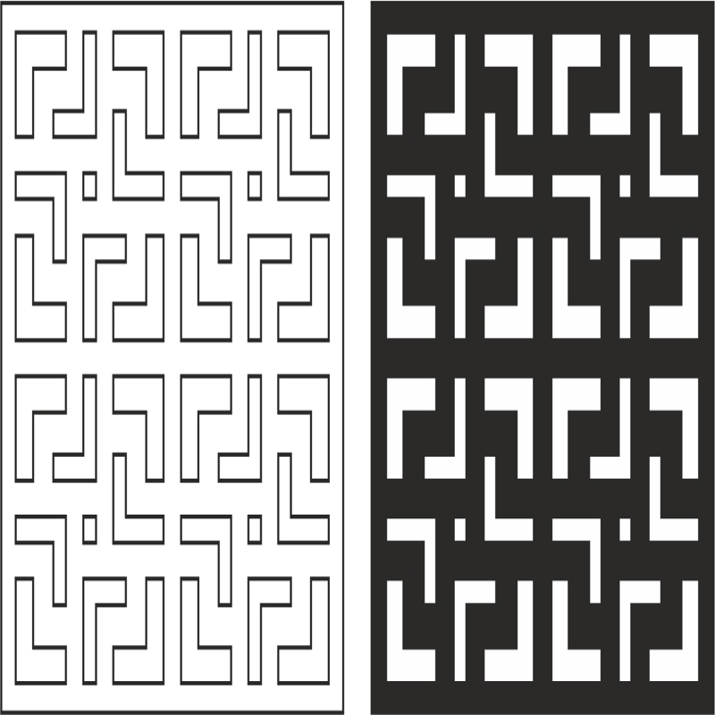 طرح پترن مدرن مناسب برای استفاده در دستگاه های cnc چوب و cnc لیزر - modern pattern design cdr file