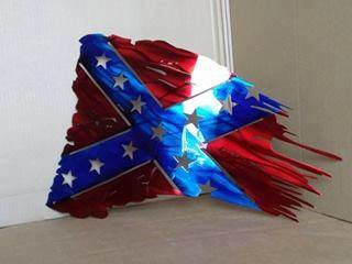 طرح پرچم پاره پاره شورشیان مناسب برای استفاده در دستگاه های cnc چوب و cnc لیزر - rebel tattered flag dxf file