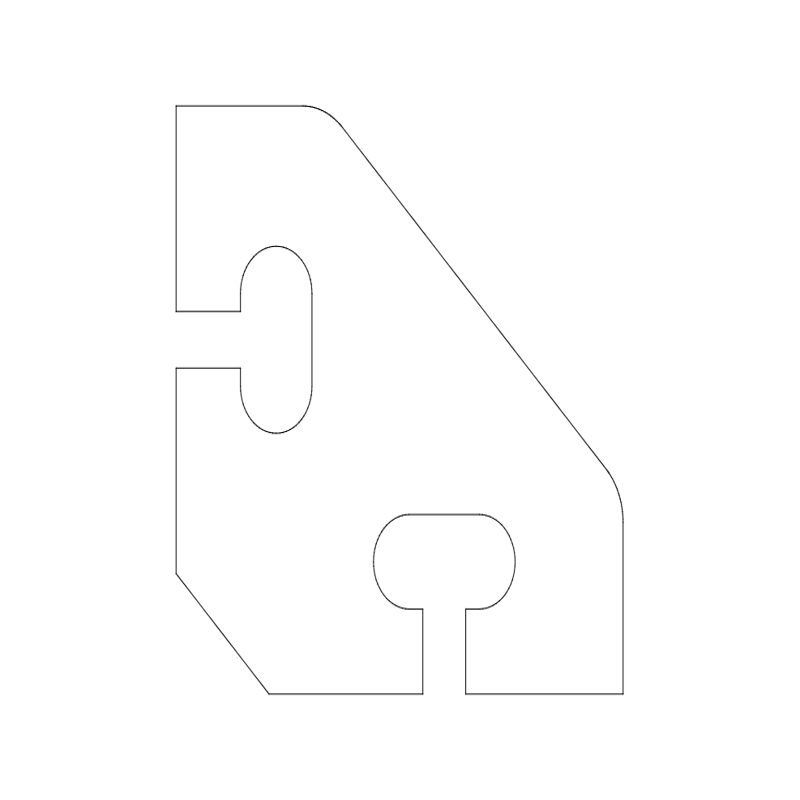 طرح مهاربند مورب ۳۷ در ۳۷ سانتی‌متر مناسب برای استفاده در دستگاه های cnc چوب و cnc لیزر - diagonal brace 37 5x37 5 dxf file