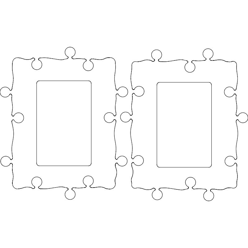 طرح عکس کادرها ۱۰x۱۵ مناسب برای استفاده در دستگاه های cnc چوب و cnc لیزر - cadres photo 10x15 dxf file