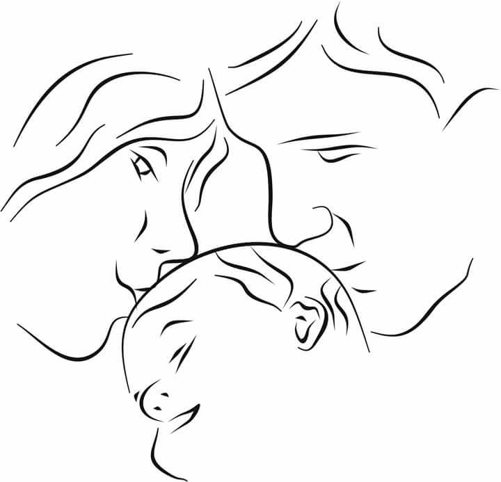 طرح مادر و فرزند مناسب برای استفاده در دستگاه های cnc چوب و cnc لیزر - mother father with baby dxf file