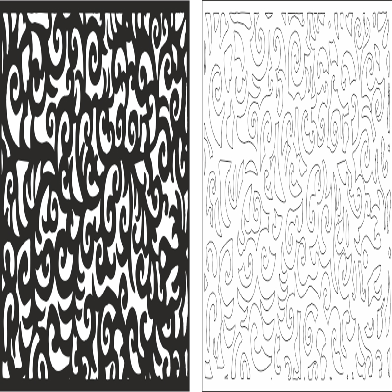 طرح فایل وکتور گل‌های چرخشی مناسب برای استفاده در دستگاه های cnc چوب و cnc لیزر - swirl floral vector cdr file