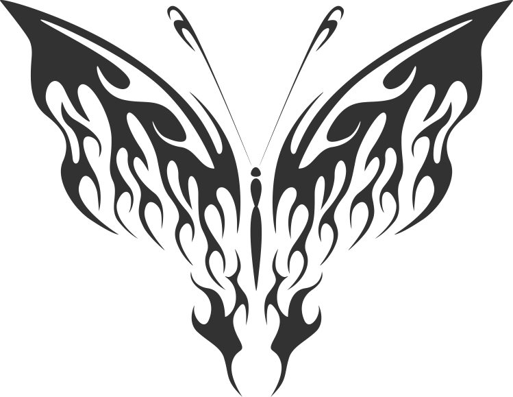 طرح گل و بوته تزئینی مناسب برای استفاده در دستگاه های cnc چوب و cnc لیزر - decorative ornamental butterfly silhouette cdr file