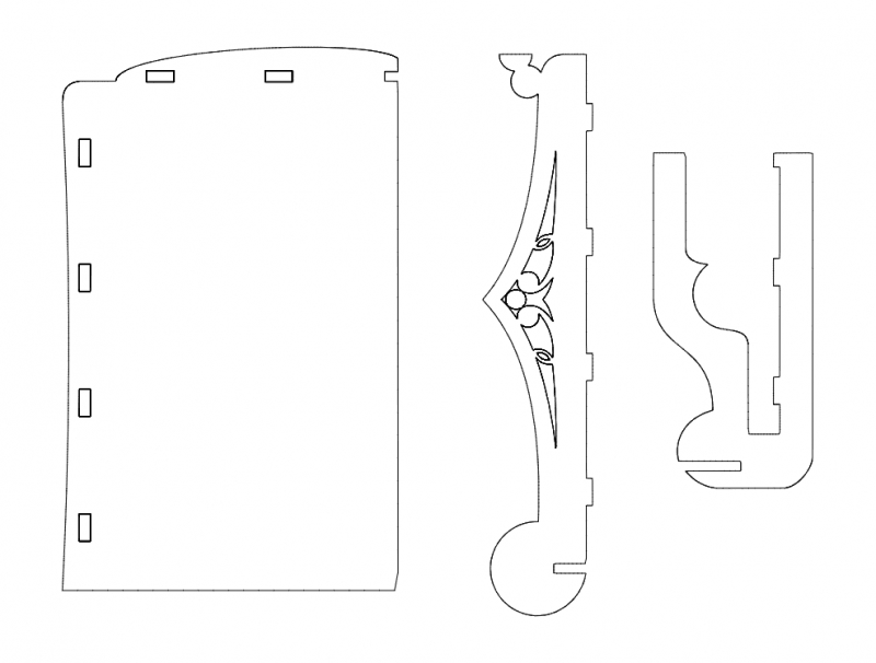 طرح ok مناسب برای استفاده در دستگاه های cnc چوب و cnc لیزر - dxf ok dxf file