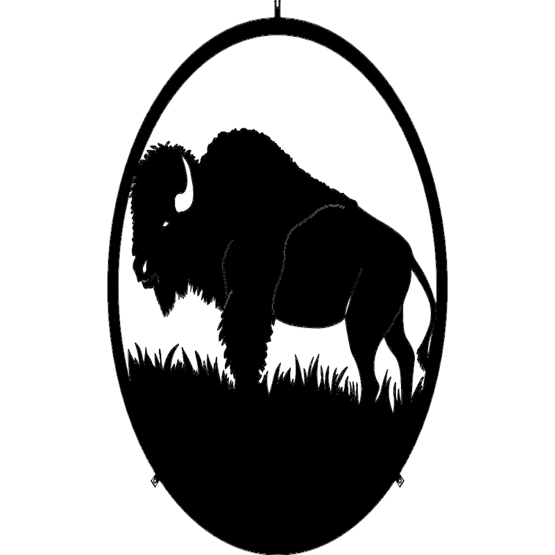 طرح بوفالو مناسب برای استفاده در دستگاه های cnc چوب و cnc لیزر - buffalo dxf file