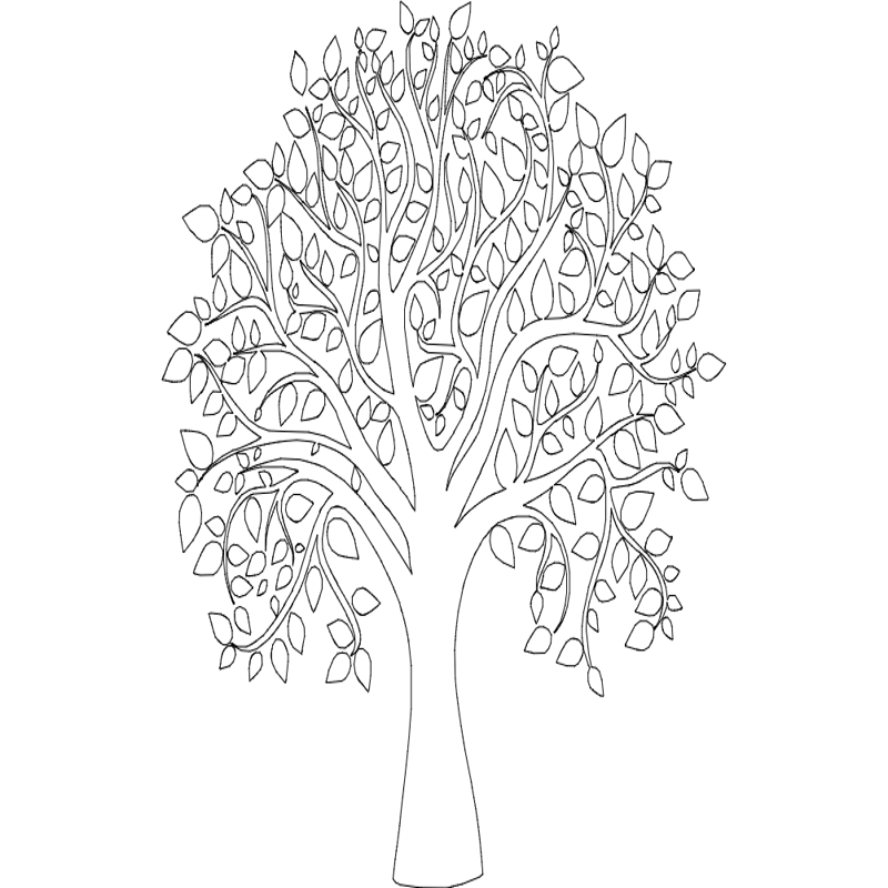 طرح حکاکی کامل درخت زندگی مناسب برای استفاده در دستگاه های cnc چوب و cnc لیزر - tree of life full carve dxf file