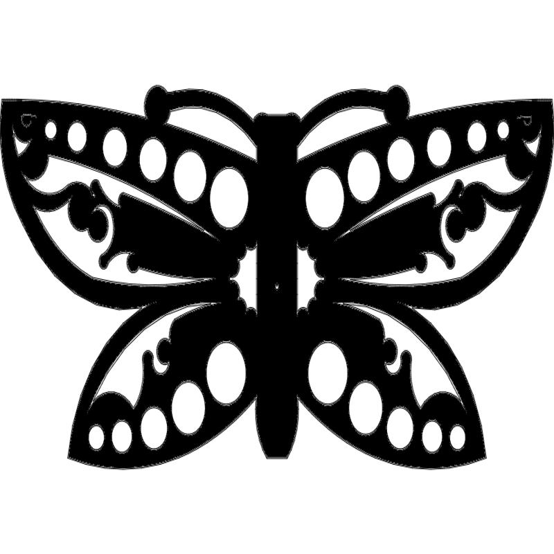 طرح پروانه مناسب برای استفاده در دستگاه های cnc چوب و cnc لیزر - butterfly dxf file