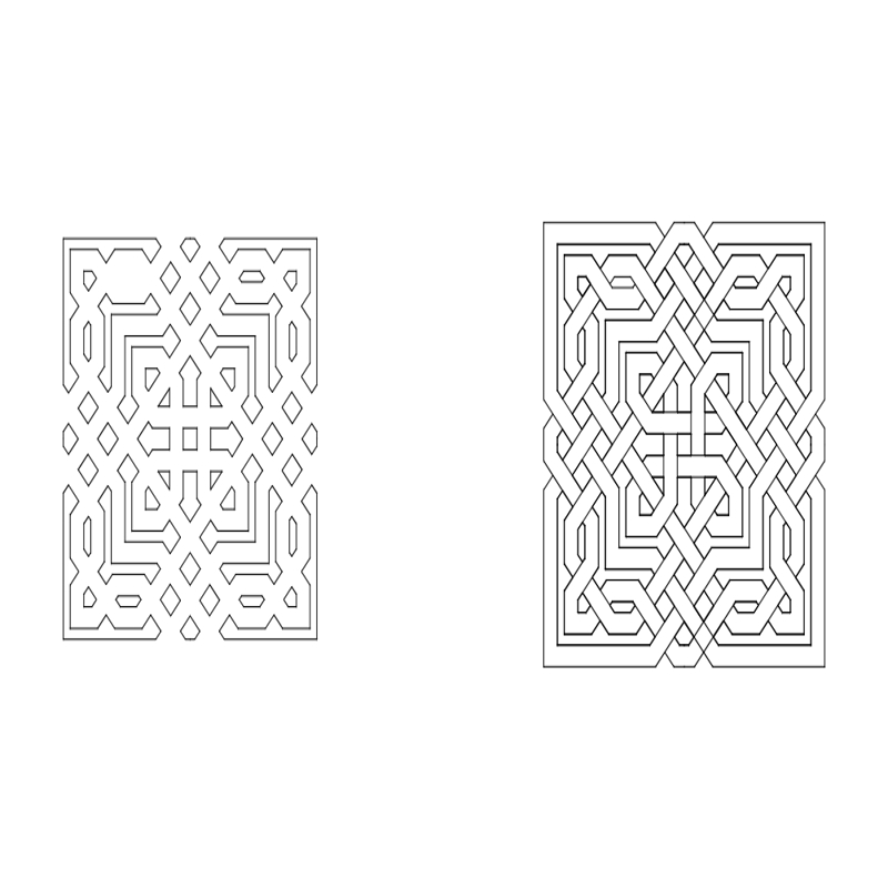 طرح الگوها مناسب برای استفاده در دستگاه های cnc چوب و cnc لیزر - patterns dxf file