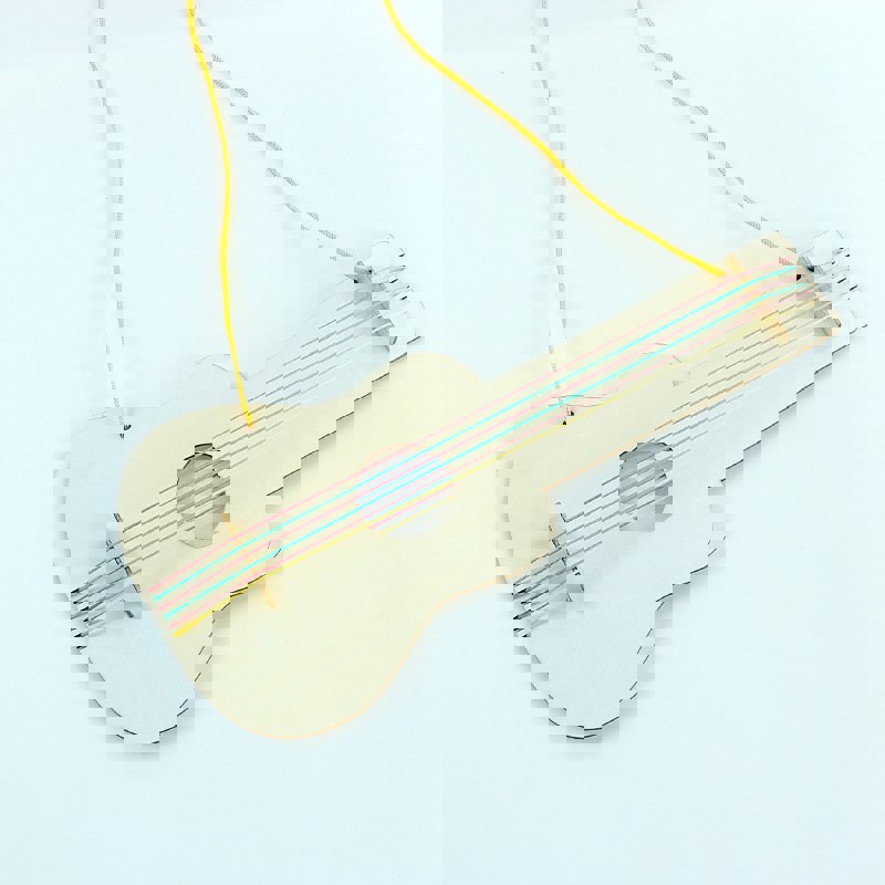 طرح کاردستی‌های برای کودکان، اسباب‌بازی‌های نقاشی چوبی گیتار برای کودکان مناسب برای استفاده در دستگاه های cnc چوب و cnc لیزر - laser cut kids diy crafts wooden guitar toy for children painting toys