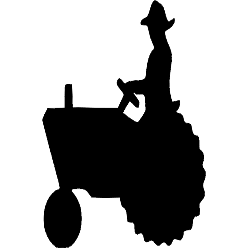 طرح سیلوئت تراکتور شماره ۲ مناسب برای استفاده در دستگاه های cnc چوب و cnc لیزر - tractor silhouette 2 dxf file