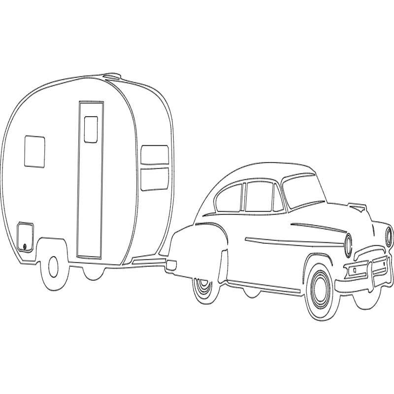 طرح تریلر کمپینگ قدیمی مناسب برای استفاده در دستگاه های cnc چوب و cnc لیزر - ye olde camping trailer dxf file