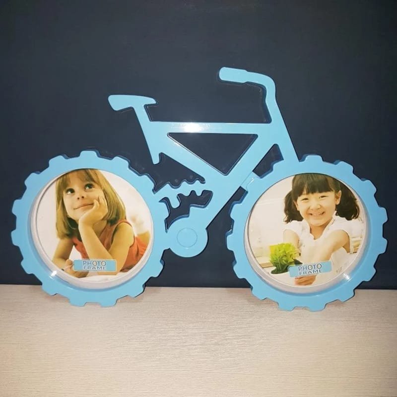 طرح قاب عکس دوچرخه مناسب برای استفاده در دستگاه های cnc چوب و cnc لیزر - laser cut bicycle photo frame