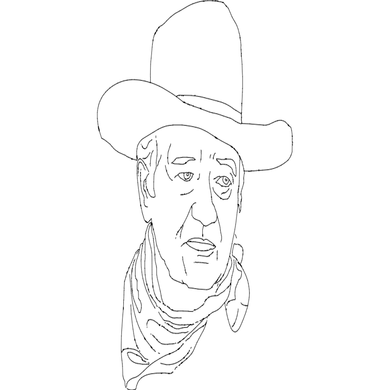 طرح جان وین مناسب برای استفاده در دستگاه های cnc چوب و cnc لیزر - john wayne dxf file