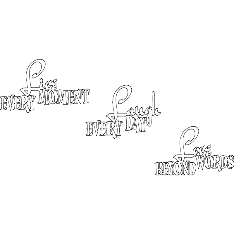 طرح عشق و خنده زنده مناسب برای استفاده در دستگاه های cnc چوب و cnc لیزر - live love laugh dxf file