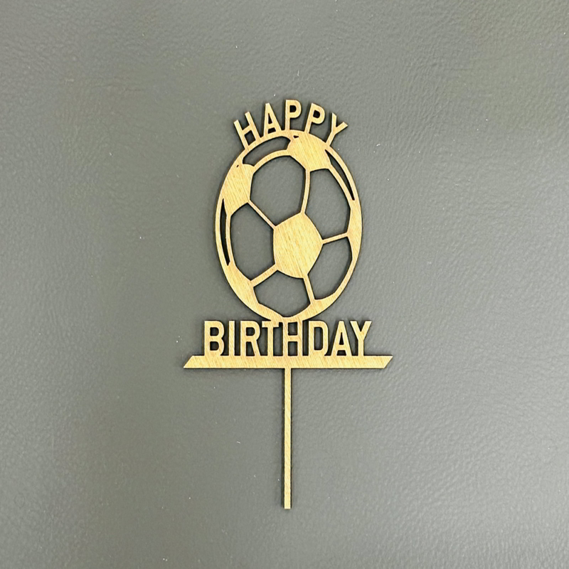 طرح رویه کیک فوتبال مناسب برای استفاده در دستگاه های cnc چوب و cnc لیزر - laser cut soccer cake topper cdr file