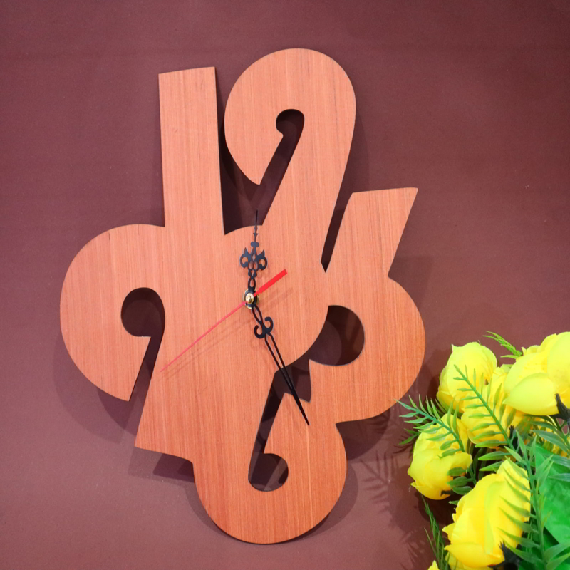 طرح ساعت چوبی مدرن مناسب برای استفاده در دستگاه های cnc چوب و cnc لیزر - laser cut modern wood clock cdr file