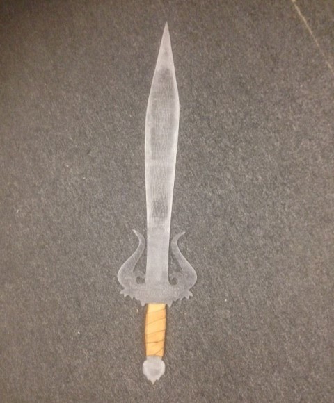 طرح شمشیر یخی اکریلیک مناسب برای استفاده در دستگاه های cnc چوب و cnc لیزر - laser cut acrylic ice sword cdr file
