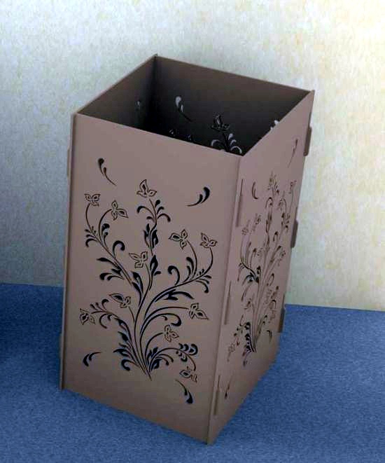 طرح گلدان دکوری طرح گلدان طرح گل مناسب برای استفاده در دستگاه های cnc چوب و cnc لیزر - laser cut decorative vase floor vase decor cdr file