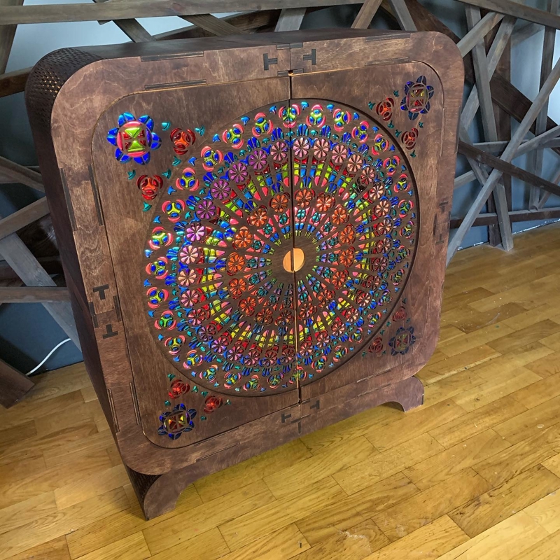 طرح دراور تزئینی مناسب برای استفاده در دستگاه های cnc چوب و cnc لیزر - laser cut decorative dresser cdr file