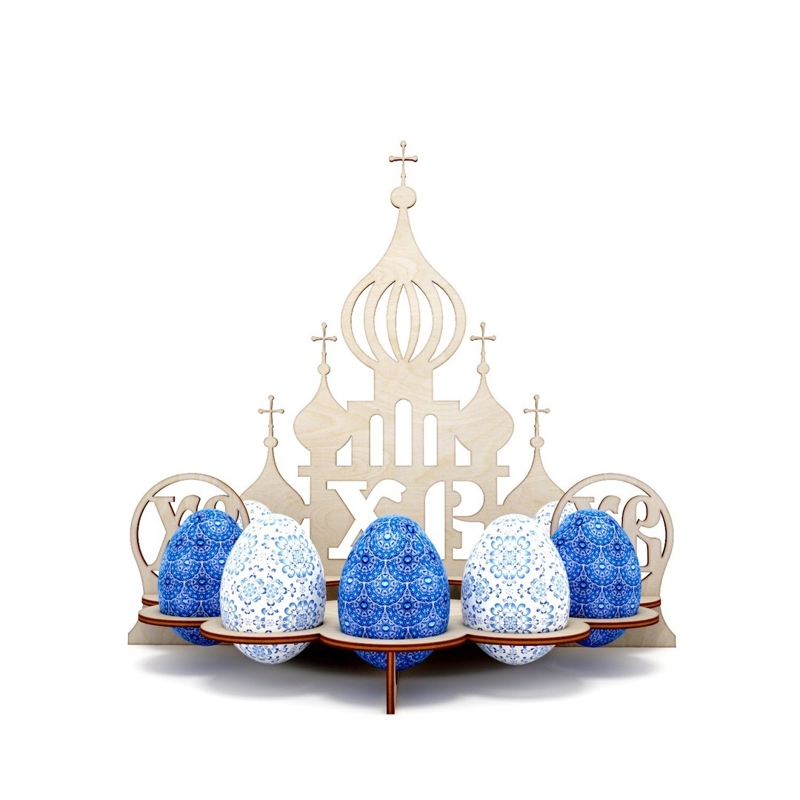 طرح جا تخم مرغ چوبی عید پاک مناسب برای استفاده در دستگاه های cnc چوب و cnc لیزر - laser cut wooden easter egg holder cdr file