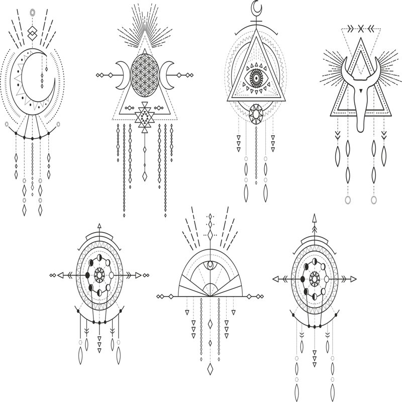 طرح ماندالا (چرخ هستی)ی شامانی مناسب برای استفاده در دستگاه های cnc چوب و cnc لیزر - shaman mandalas eps file