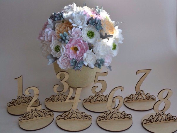 طرح اعداد میز تخته سه لا مناسب برای استفاده در دستگاه های cnc چوب و cnc لیزر - laser cut table numbers plywood templates cdr file