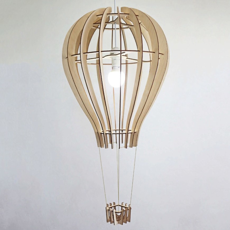طرح بادکنک لامپ سقفی مناسب برای استفاده در دستگاه های cnc چوب و cnc لیزر - laser cut balloon design ceiling lamp template cdr file