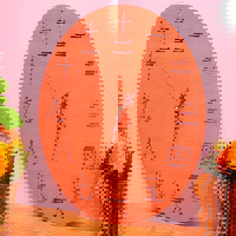 طرح ساعت دیواری طرح اعداد چینی مناسب برای استفاده در دستگاه های cnc چوب و cnc لیزر - laser cut chinese numbers wall clock dxf file