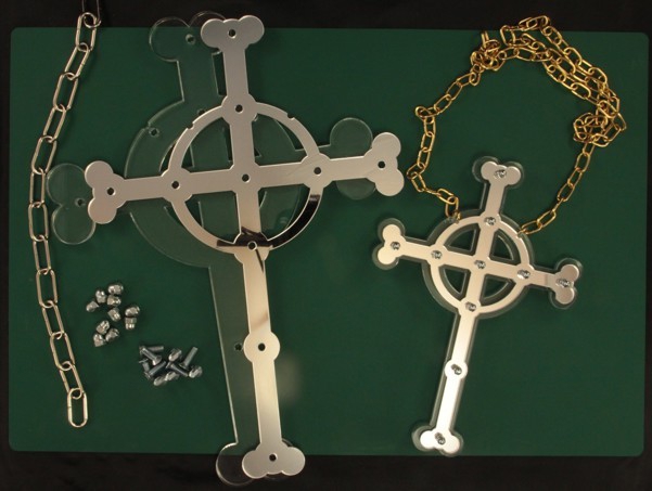 طرح اکریلیک به شکل ضربدری مناسب برای استفاده در دستگاه های cnc چوب و cnc لیزر - laser cut acrylic cross cdr file