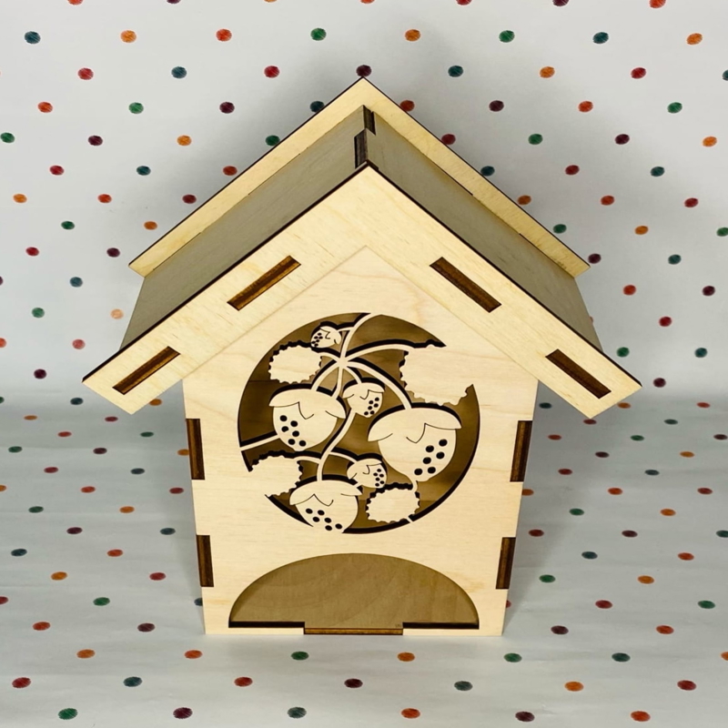 طرح جعبه چای کیسه ای مناسب برای استفاده در دستگاه های cnc چوب و cnc لیزر - laser cut tea bag dispenser cdr file